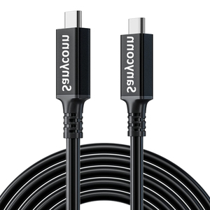 Cable Thunderbolt 4 de 5m con función completa, velocidad de transferencia de datos de 20GBPS, Compatible con MacBook SSD externo/eGPU/acoplamiento 5K 60Hz Video - Product Image 1