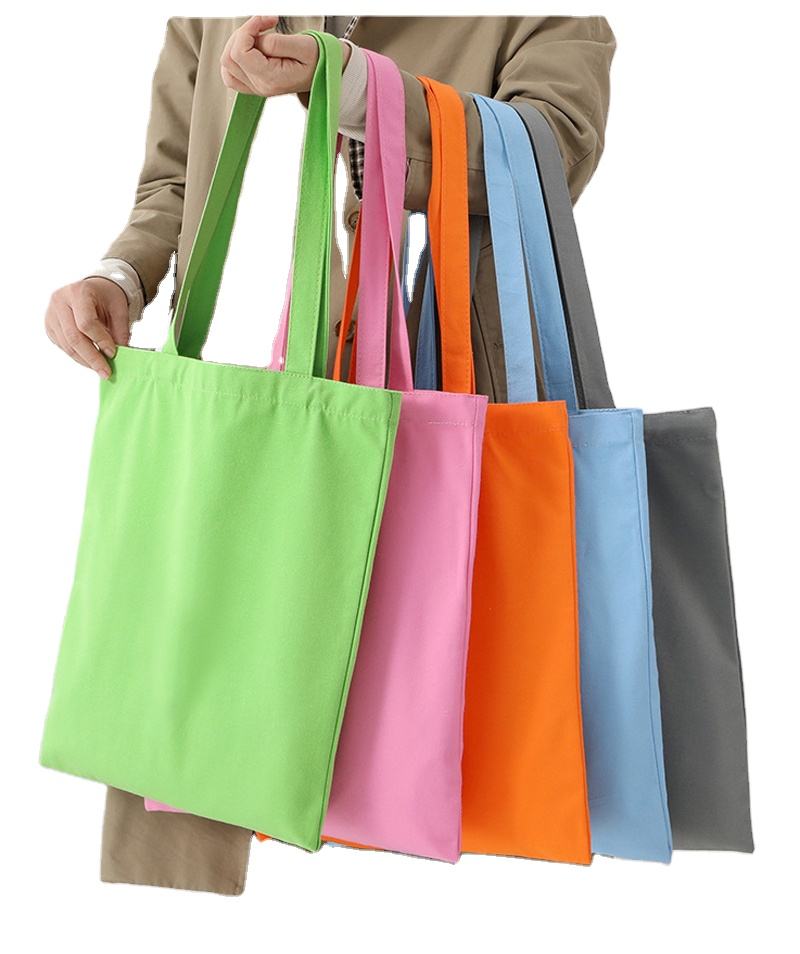 Wholesale Black Reusable Shopping Bags Cotton Canvas Tote Bags
