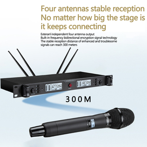 Système de microphone sans fil portable professionnel UHF <span class=keywords><strong>ST</strong></span>-9870 à réduction de bruit en métal, prix usine, offre spéciale pour églises et maisons - Product Image 2