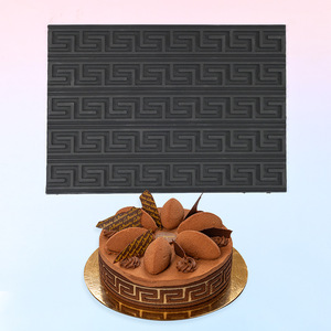 Tapis d'impression en acrylique transparent à motifs géométriques pour pâtissiers professionnels, conception créative <span class=keywords><strong>de</strong></span> surface <span class=keywords><strong>de</strong></span> gâteau - Product Image 1