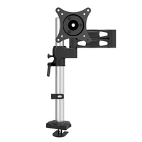 Soporte de Escritorio para Monitor LCD de Aleación de Aluminio D13G, Compatible con Pantallas de 15 a 27 Pulgadas, VESA 75/100 mm, Inclinación de 15°, Giro de 180°