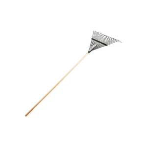 Râteau à gazon en acier inoxydable à 24 dents, outil de jardinage pour feuilles et herbe - Product Image 5