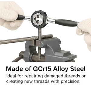 Jeu de tarauds et filières 1/4 18 <span class=keywords><strong>NPT</strong></span> en acier allié GCr15 pour filetage de tuyaux - Product Image 6