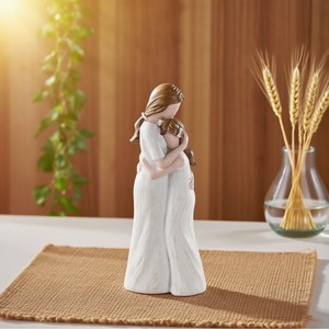 Estatua Decorativa de Resina de Madre e Hija Abrazándose, Decoración para el Hogar, Regalo para el Día de la Madre y Cumpleaños - Product Image 1