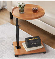 Table d'appoint de balcon moderne et minimaliste en métal, sur roulettes, réglable en hauteur, petite table mobile pour chambre, salon, bureau