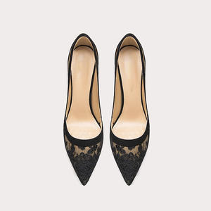 महिलाओं ने पीठ फीता जाल 2024 पैर के अंगूठे के पम्प पर पैर की अंगुली की ऊँची एड़ी की एड़ी की पर्ची - Product Image 3