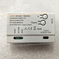 Module de commutation WiFi RF Tuya pour maison intelligente, USB 5V 7-32V 220V, relais 1 canal 10A, récepteur de porte de garage, compatible Alexa Google Home