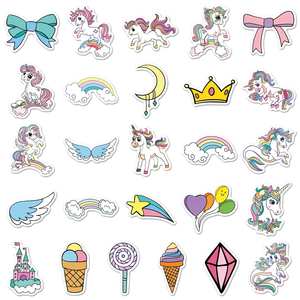 51 Pezzi Adesivi Personalizzati a Tema Cavallo Arcobaleno per Giocattoli, Cancelleria e Decorazione Cameretta Bambini - Product Image 3