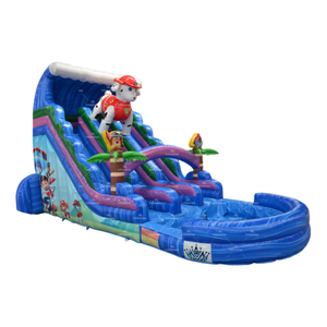 Hotsale kartun tema Paw anjing tiup seluncuran air Patrol taman hiburan kastil memantul anak taman olahraga taman - Product Image 4