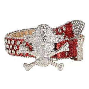 Cinturón de Moda con Pedrería y Diseño de Calavera y Huesos Cruzados para Mujer, para Fiestas, 105cm 115cm 125cm 135cm, Cadenas de Cinturón de Aleación de Zinc - Product Image 5