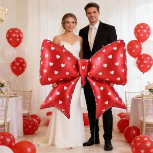 New Single Heart Large Bow Aluminum Film <b>Balloon</b> for Halloween Easter Birthday Parties-Creates Atmosphere for Photography - Product Image 3