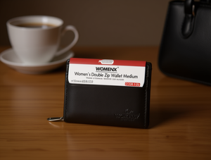 WOMENX Portafoglio da Donna con Doppia Cerniera, Medio, in Vera Pelle, Modello Corto - Product Image 2