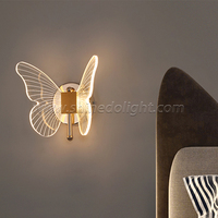 Lampe murale LED blanc chaud pour chambre, couloir, salon, décoration murale de fond, papillon, escalier, intérieur