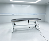 Table d'examen électrique réglable en hauteur, table de radiographie mobile avec plateau radiolucent pour imagerie fluoroscopique à arc en C