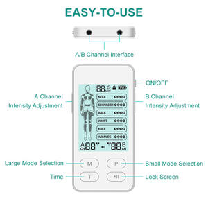 <span class=keywords><strong>Unit</strong></span> <span class=keywords><strong>TENS</strong></span> Portabel Kanal Ganda Stimulator Otot Mesin <span class=keywords><strong>TENS</strong></span> 24 Mode Pulsa Elektroterapi Fisik untuk Nyeri Punggung dan Bahu - Product Image 4