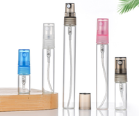 Flacon en verre de test de poche d'impression de sérigraphie de 10ml avec pulvérisateur à pompe et atomiseur de parfum en verre à capuchon en plastique