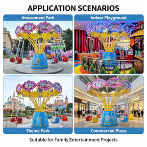 Nuevo Diseño de Atracciones para Parques de Diversiones, Columpio Giratorio de 12 Asientos para Niños, <span class=keywords><strong>Silla</strong></span> Voladora Giratoria <span class=keywords><strong>YOYO</strong></span>, Certificación CE, Acero, para Exteriores - Product Image 5
