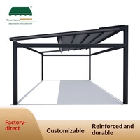 Auvent motorisé électrique pliable et télescopique pour extérieur, en PVC, avec télécommande, structure en alliage d'aluminium, imperméable, pour balcon et voiture