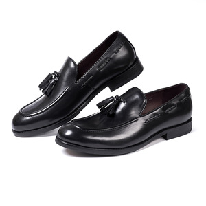 Chaussures Leffo à franges pour hommes, modèle 2026, en cuir véritable à bout pointu, idéales pour les occasions professionnelles et décontractées - Product Image 2