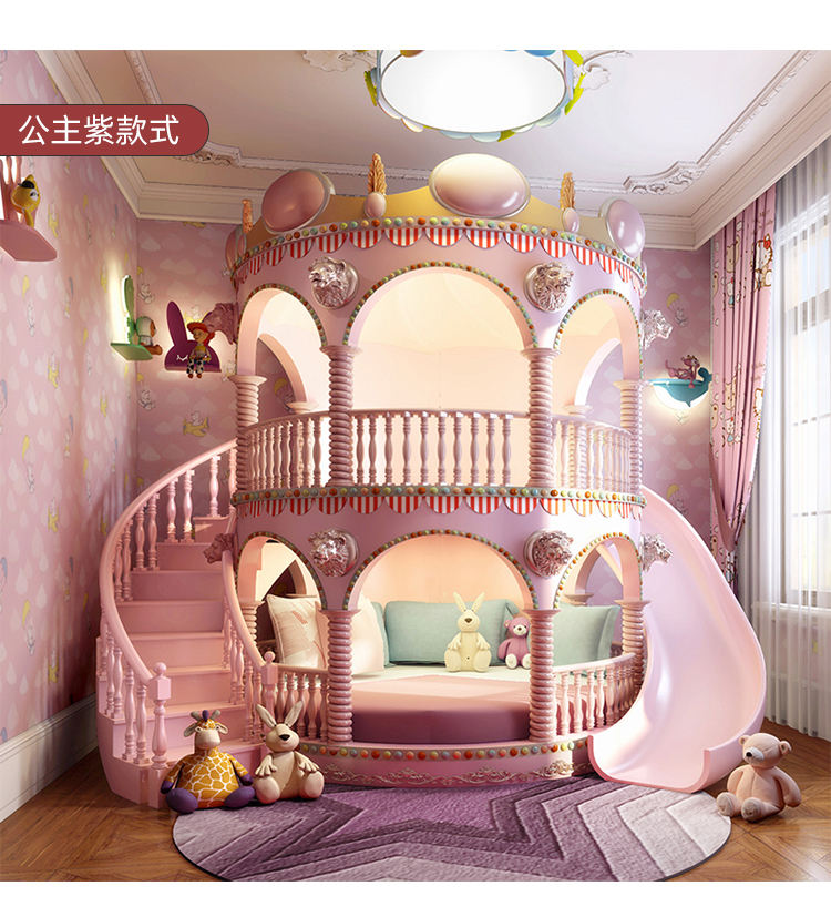 bunk bed castle with slide