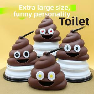 Nuevo dispensador de bolsas para desechos de mascotas con diseño de asiento de inodoro de dibujos animados, con diseños divertidos y originales, caja de almacenamiento de excrementos, cubierta transfronteriza para bolsas de desechos - Product Image 2