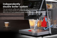 Machine à café électrique domestique semi-automatique en acier inoxydable avec système de pré-infusion 2800W
