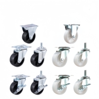 Roulettes modernes en polypropylène (PP) de 2 pouces, robustes avec frein, pour meubles de salle de bain, capacité de charge de 60 kg, roulement à billes