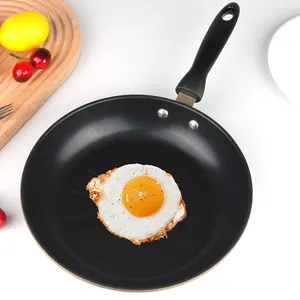 7 Hole Frying Pan, Mini Flat Bottomed Pancake Pan, Nonstick Hamburg Egg  Frying Pan, Iron Cooking Pan with Plastic Handle for Kitchen, Picnic