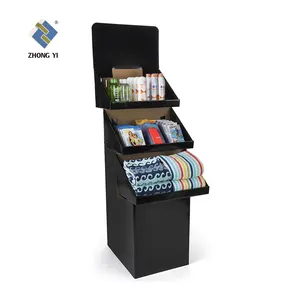 Magazine Floor Cardboard Display Stand For Newspaper Promotion