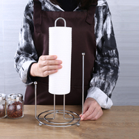 Porte-serviettes en papier, organisateur de rangement de rouleau de mouchoirs pour la cuisine, comptoir en métal, Table de maison, support de papier toilette