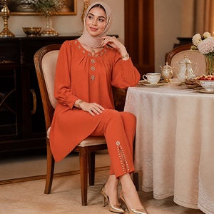 Ensemble YSYL en polyester cousu main avec <span class=keywords><strong>strass</strong></span> et ceinture, haut et pantalon élégants pour festival, mariage et <span class=keywords><strong>réception</strong></span> formelle - Product Image 5