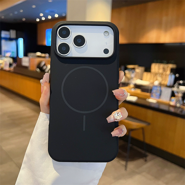 original official style liquid silicone case for iphone 16/17 pro max,for iphone 17 silicone case black magnetic charging
