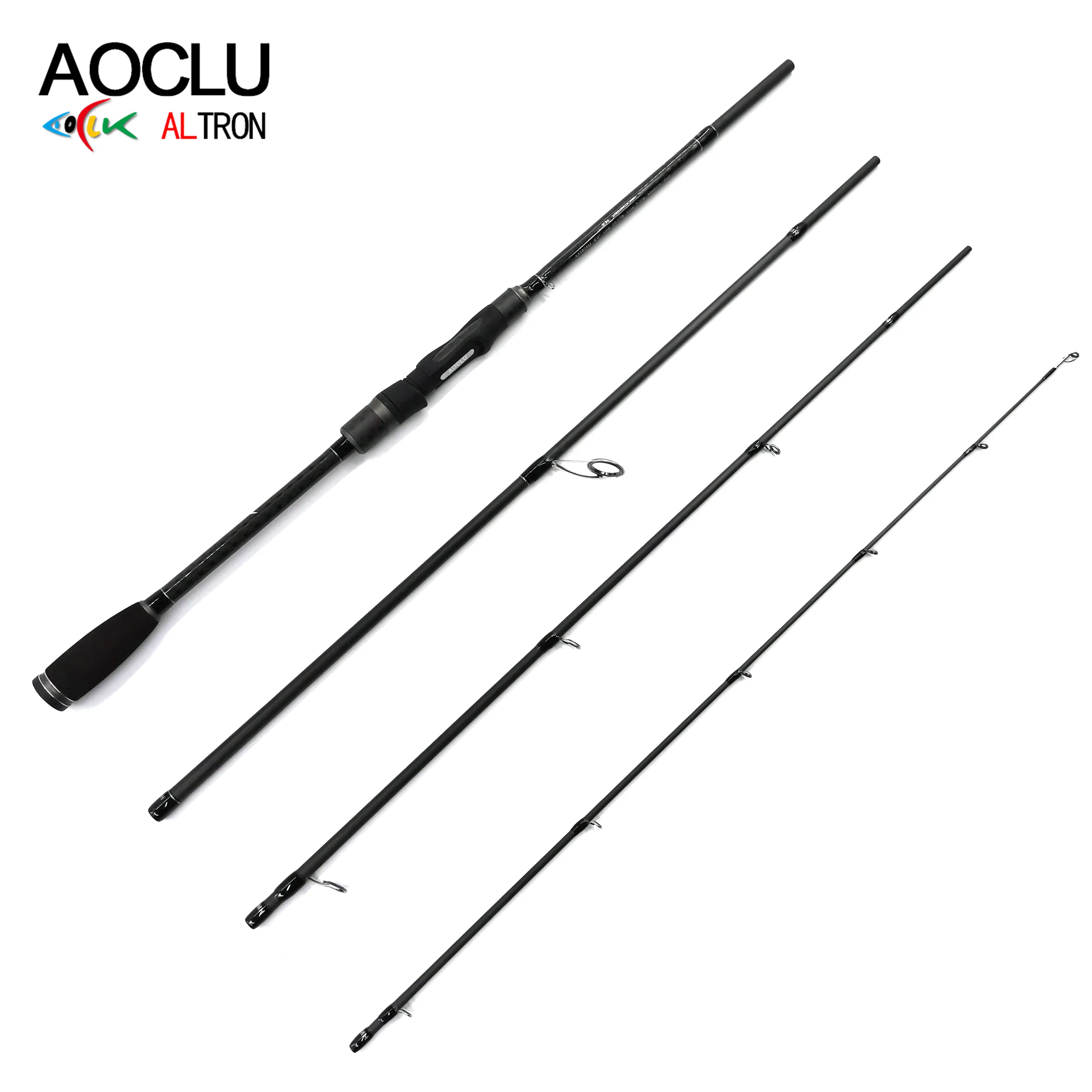 AOCLU canna da pesca qualificata Light Baitcasting Style IM7 100% 30T carbon 4PC Spinning e 8 '& 7'6 "pronto per la spedizione