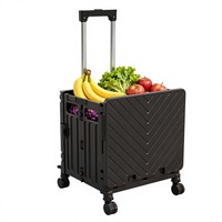 Conteneur alimentaire pliable en PP écologique avec 4/8 roulettes pivotantes pour un nettoyage facile, idéal pour le rangement en cuisine