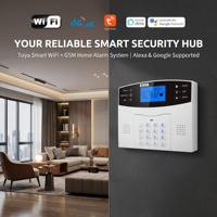 Système d'alarme anti-intrusion domestique intelligent Tuya WiFi 2G GSM, 99 zones sans fil, 7 entrées filaires, panneau ABS portable, détecteur PIR, sirène SOS, application