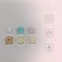 Keycap Crystal Paw translucide, effet gelée, couleurs pastel, pour clavier mécanique, base givrée, pad 3D, cadeau