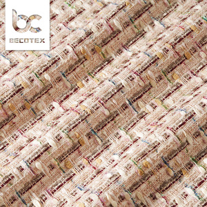 Tissu de robe <span class=keywords><strong>fantaisie</strong></span> en laine tweed jacquard français, couleur cordon, vente chaude 2026 - Product Image 1