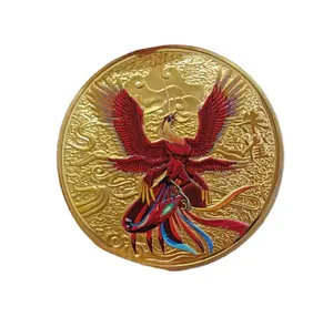 입체 구호 고대 마스코트 메달 4 신화 야수 문화 창조 기념 동전 금속 공예