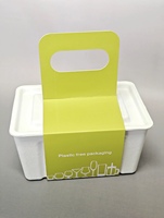 Boîte en pulpe moulée de bagasse biodégradable et écologique de haute qualité, emballage personnalisé, boîte cadeau pour produits alimentaires