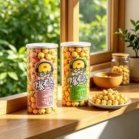 WangChuanWanJia Popcorn de maïs doux saveur caramel et crème 180g Sans graisses trans Collation instantanée pour fête Sachet de collations céréaliers