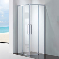 Parois de douche modernes rectangulaires en verre trempé pour salles de bain, cabines de douche, portes fixes, portes de douche à passage, usage hôtelier