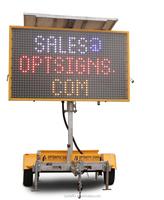 Una pantalla Led solar OPTRAFFIC, señal de tráfico, tablero de mensajes Variable, pantalla Led móvil para exteriores, tablero de publicidad de tráfico, remolque VMS