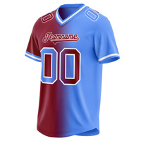 Vente en gros de maillots de football américain rétro pour adultes séchage rapide Streetwear court imprimé personnalisé vêtements de football cousus