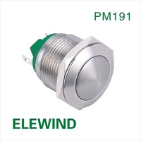 ELEWIND 19mm Étanche en acier inoxydable Tête bombée IP65 ROHS Conforme aux interrupteurs à bouton-poussoir (PM191B-10/S19mm)