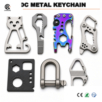 Mini porte-clés de sécurité usiné CNC en aluminium et acier inoxydable, porte-clés de défense personnelle usiné CNC