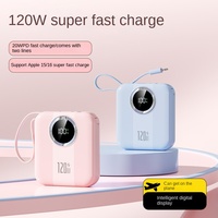 Banque d'alimentation en gros 10000mAh 20000mAh 22.5W PD Charge rapide Affichage Batterie externe avec double USB Type C et câble Lightning
