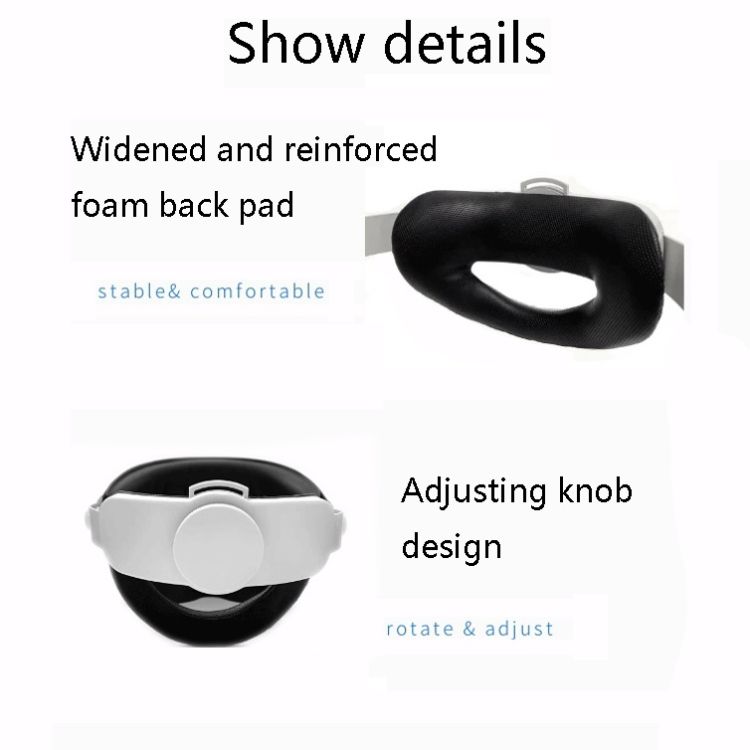 ORANGLES Wholesale Ergonomic VR Head Strap for Oculus Quest 2 | Comfortable Adjustable Headband, Replacement Elite Strap, Bulk VR Accessory (2025) - full product showcase - displaying specifications - Image 5 of 6 | adapts to any space | Wholesale Ergonomic VR Head Strap for Oculus Quest 2 | Comfortable Adjustable Headband, Replacement Elite Strap, Bulk VR Accessory (2025) deal New Jersey | Free Shipping ORANGLES