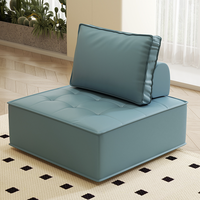 Canapé modulaire sectionnel, canapé moderne sans accoudoirs avec coussin de dossier amovible bjflamingo, fauteuil de sol