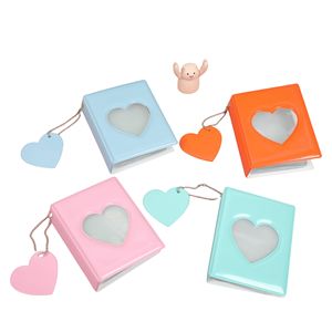 3인치 32포켓 미니 포토 앨범 키체인 Kpop 포토카드 홀더 북 Kpop 포토 카드 바인더 북 미니 스크랩북 열쇠고리 앨범 - Product Image 1