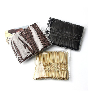 หมุดบ๊อบบี้คุณภาพสูง50/100ชิ้นดีไซน์รูปตัวยูสีน้ำตาลทองสีดำสีเงิน - Product Image 4